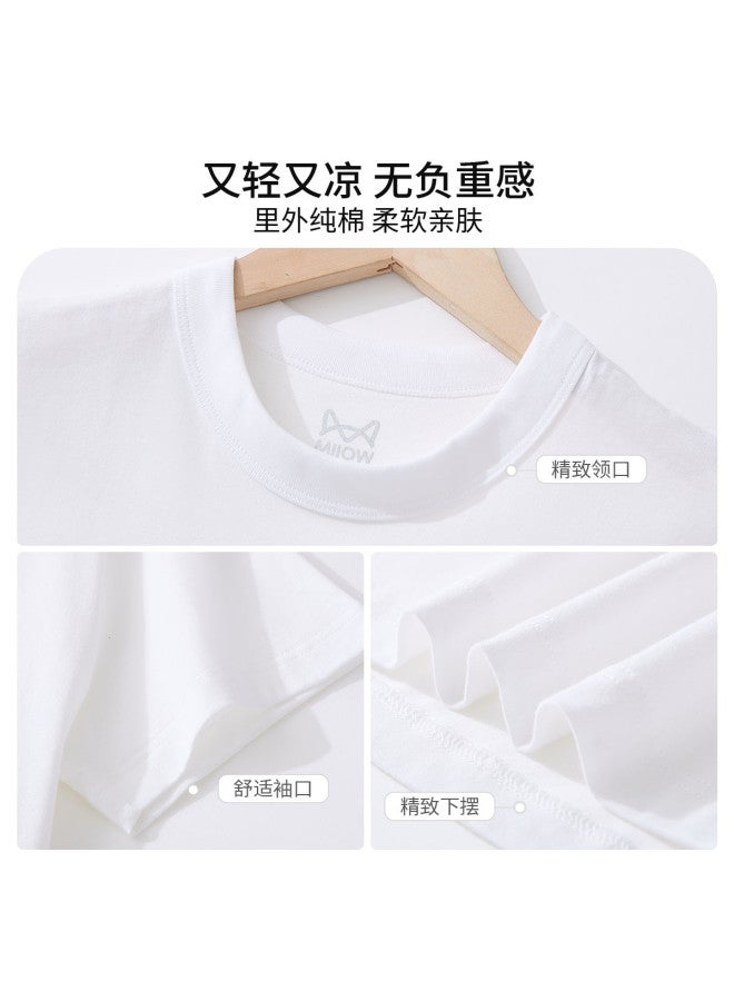 MIIOW Women'S T-Shirt, Spring/Autumn Thin Style, Solid Color Minimalist Short Sleeve Round Neck Base Shirt For Women - Image 5