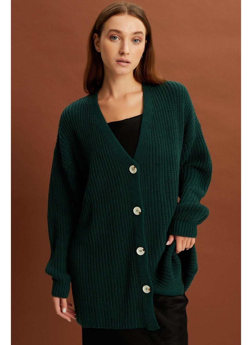 Alexander Gardi Buttoned Long Knit Cardigan (B22-5755-STD)  - Image 3