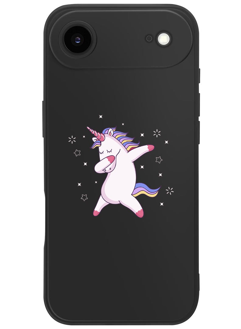 Theodor Protective Slim Fit Case Liquid Silicone Cover with Full Body Protection Anti-Scratch Shockproof Case For Apple iPhone 17 Air (Black) unicorn - Image 1