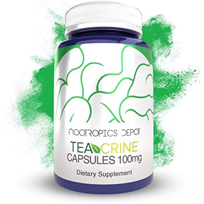 Nootropics Depot TeaCrine Capsules | 100mg | 30 Count | Theacrine Supplement | Coffee Alternative | Boost Mood, Energy + Support Healthy Metabolism | Pre Workout Supplement - Image 1