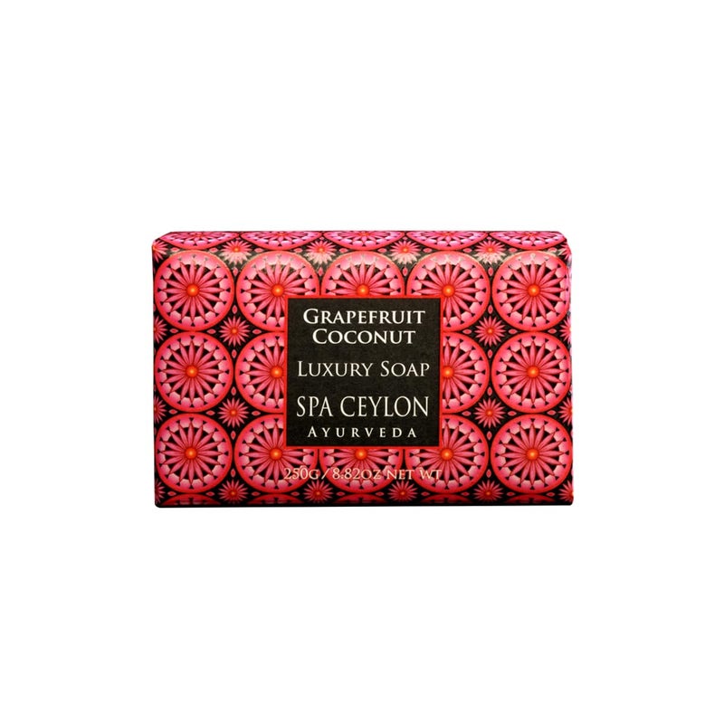 SPA CEYLON GRAPEFRUIT COCONUT Luxury Soap | Citrus Fruit Oil Blend | Hydrating | Softens skin | Paraben Free | 100% Vegetarian | Suitable for all skin types