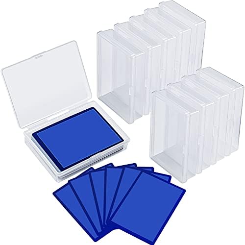 Queekay 15 Pcs Playing Card Cases Plastic Trading Card Deck Holders Clear Empty Storage Box Organizers for Gaming 38 x 27 x 08 Inch - Image 1