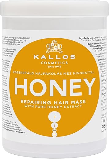 Kallos KJMN Honey Repairing Hair Mask with pure honey extract 1000 ml 3381 Fl Oz - Image 1