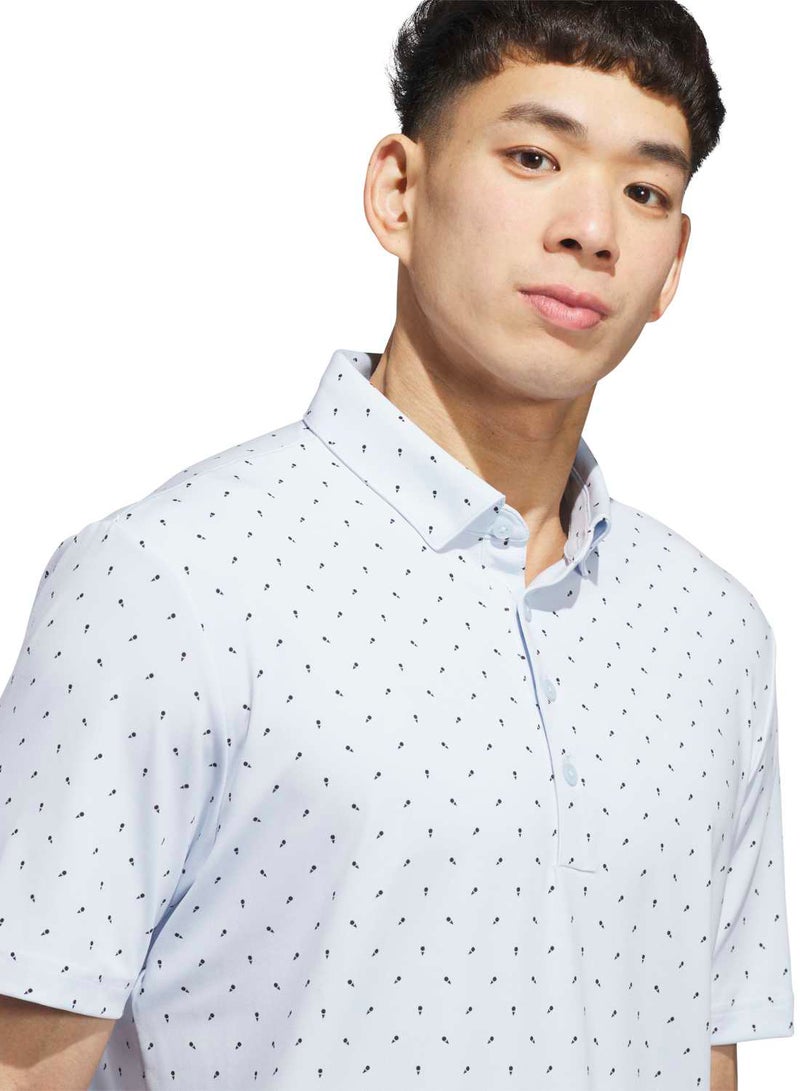Adidas Ultimate365+ Mirco Print Polo Shirt - Image 4