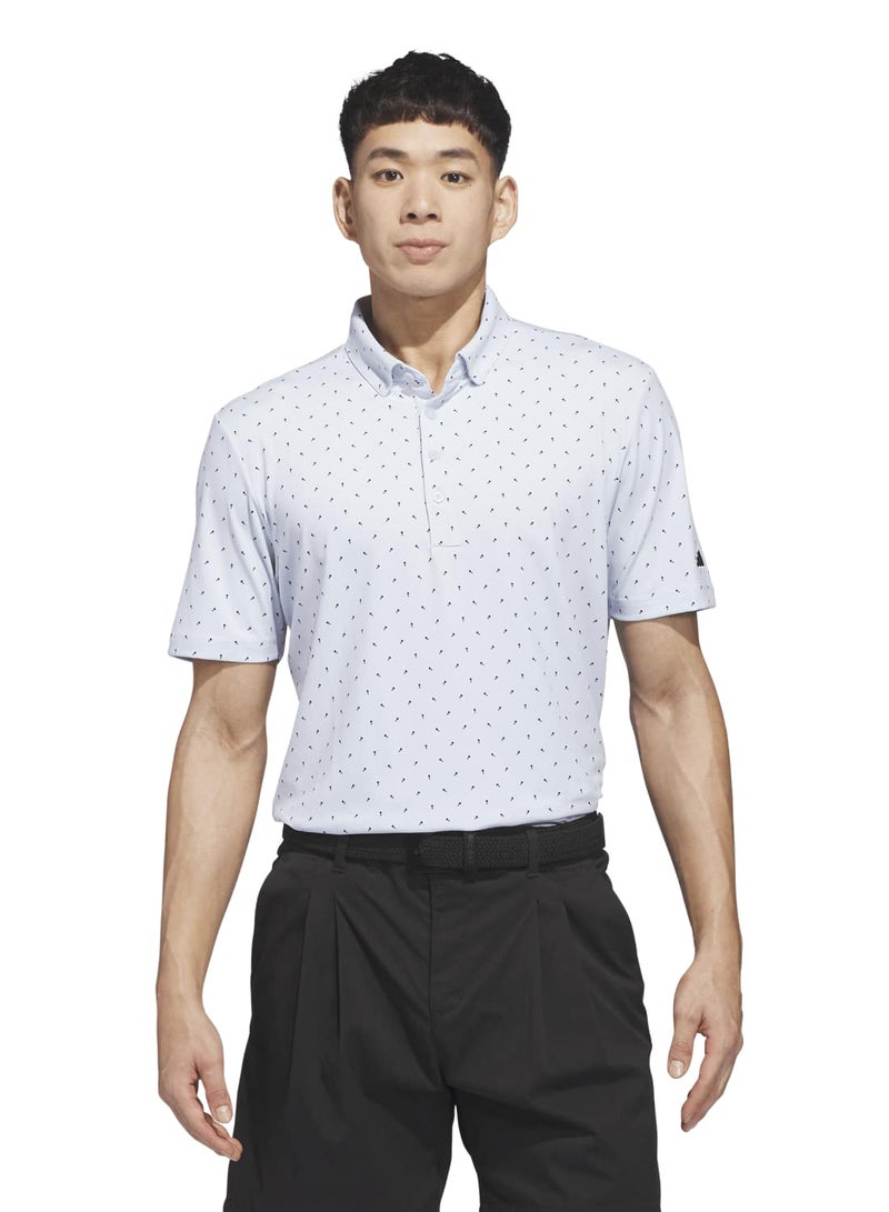 Adidas Ultimate365+ Mirco Print Polo Shirt - Image 1