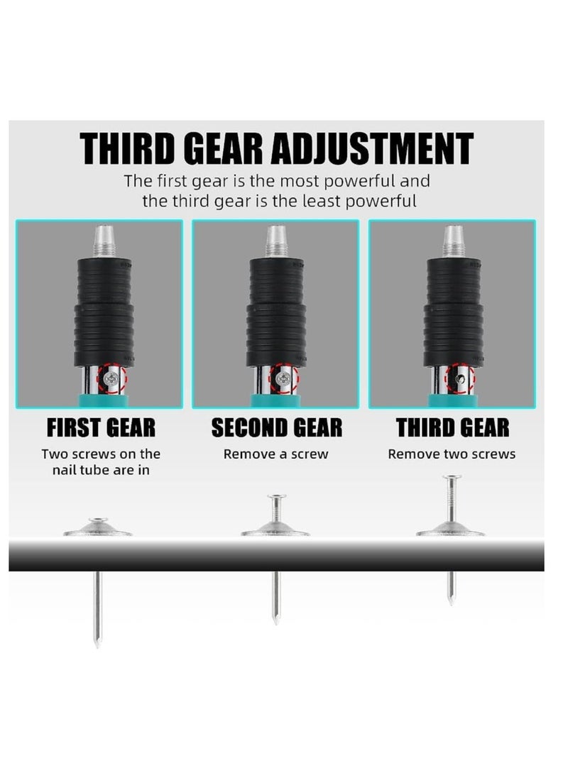BOSS LIFE STYLE - Nail Wall Fastening Tool High-pressure Nail-Gun Manual Steel Nail-Gun Strength Adjustable for Home DIY Woodworking Cement Wall - Image 1