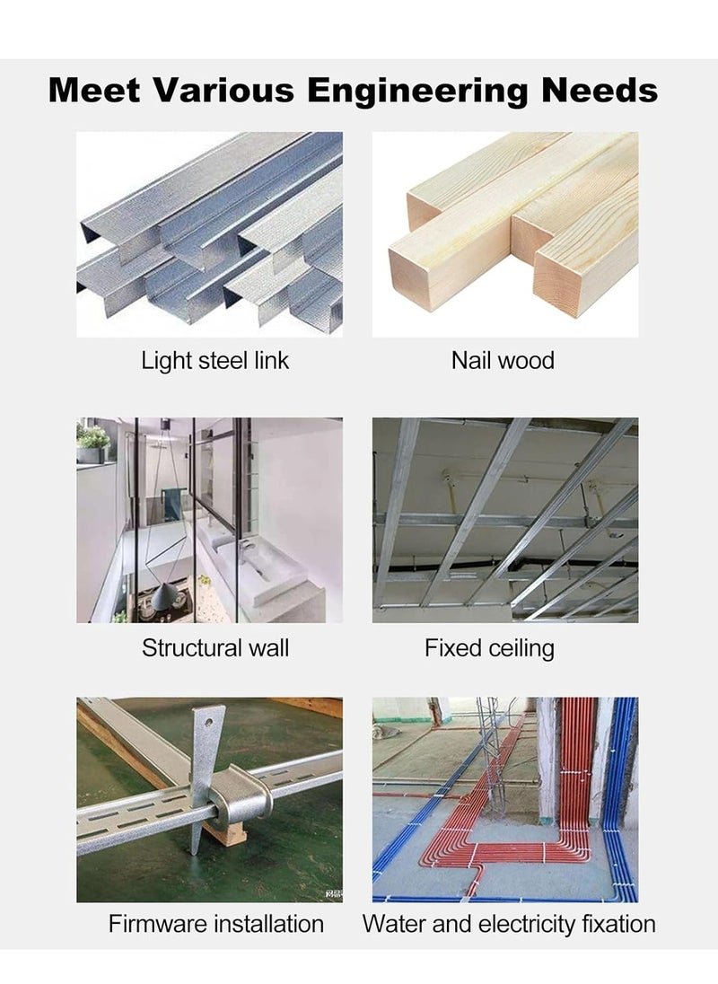 BOSS LIFE STYLE - Nail Wall Fastening Tool High-pressure Nail-Gun Manual Steel Nail-Gun Strength Adjustable for Home DIY Woodworking Cement Wall - Image 1