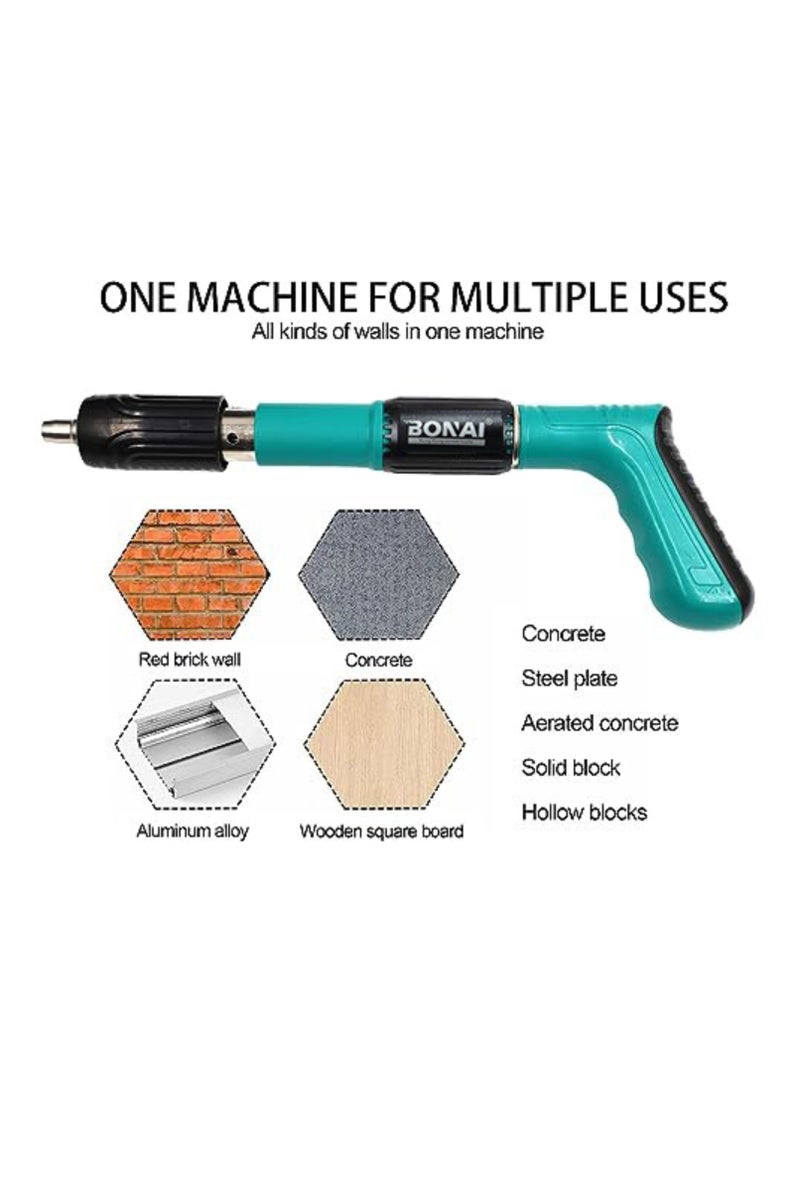 BONAI Nail Wall Fastening Tool High-pressure Nail-Gun Manual Steel Nail-Gun Strength Adjustable for Home DIY Woodworking Cement Wall - Image 3