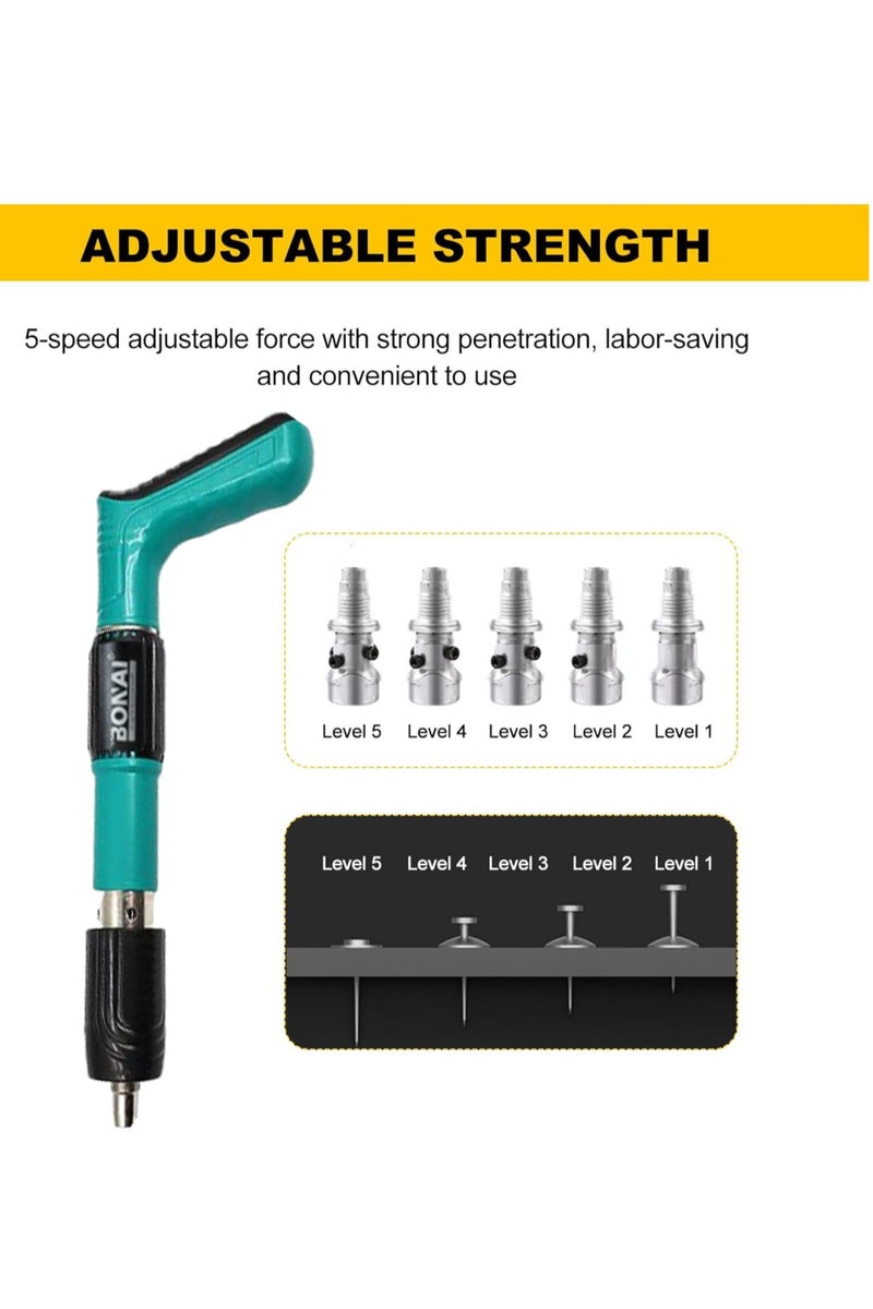 BONAI Nail Wall Fastening Tool High-pressure Nail-Gun Manual Steel Nail-Gun Strength Adjustable for Home DIY Woodworking Cement Wall - Image 4