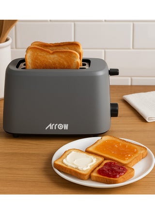 2-Slice Plastic Toaster with 6 Browning Settings, Compact Design, 650W, Black + Dark Grey Color, Removable Crumb Tray, Built-in Cord Storage | Model No: RO-02TD - pzsku/ZE6DAFB66B4E6344820D1Z/45/1747734658/3b9723e2-eddc-439a-b476-ae25076378bc