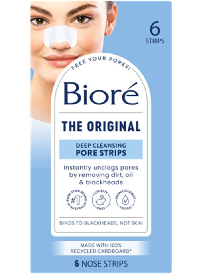 Biore Original Blackhead Remover Strips - Made in Japan - 6 Count - Image 1