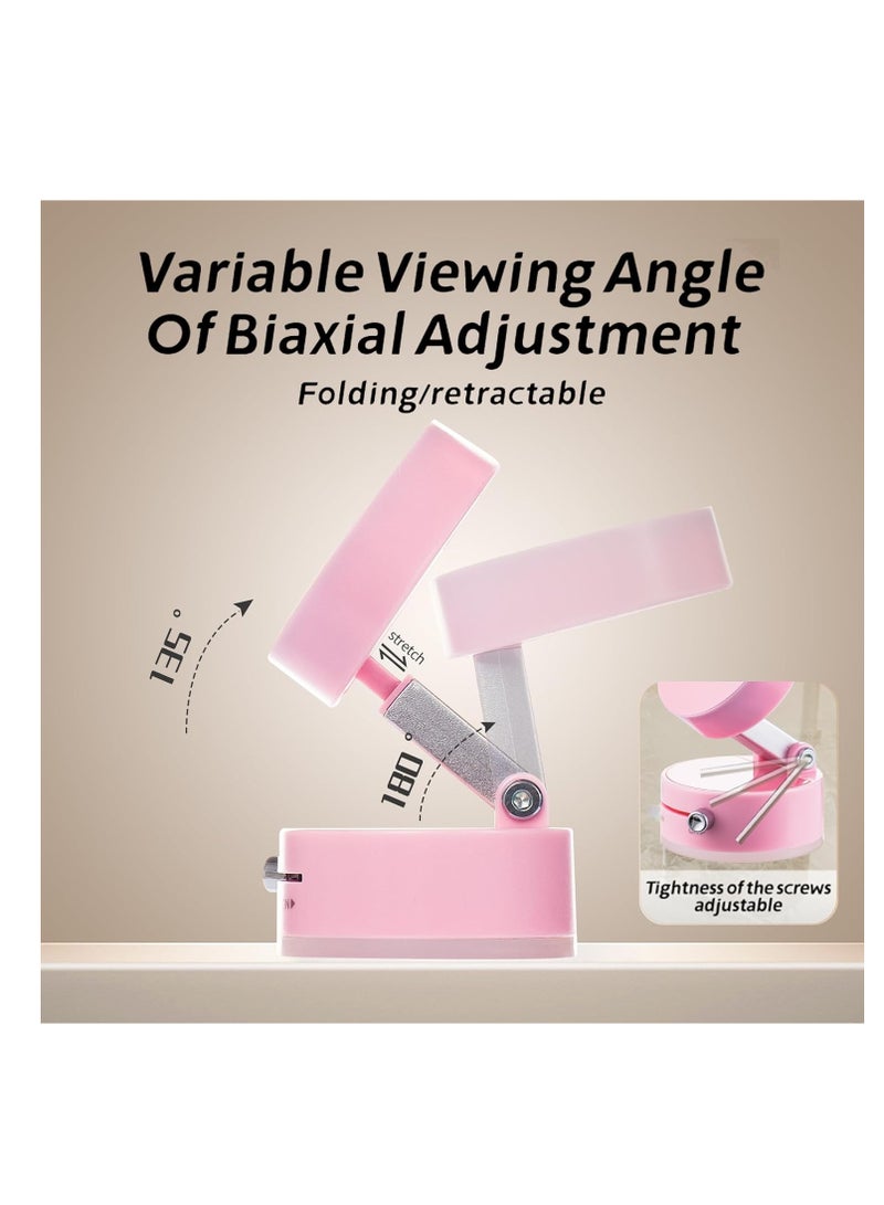 Vacuum Magnetic Phone Holder Updated Suction Cup Phone Mount Foldable and Portable Easy to Operate and Durable Multi-scenario Application 360° Adjustable for Gym/Kitchen/Bathroom/Car/Desktop(Pink) - Image 2