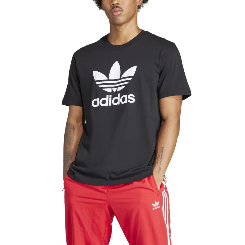 adidas تيشيرت تريفويل أسود للرجال من أوريجينالز