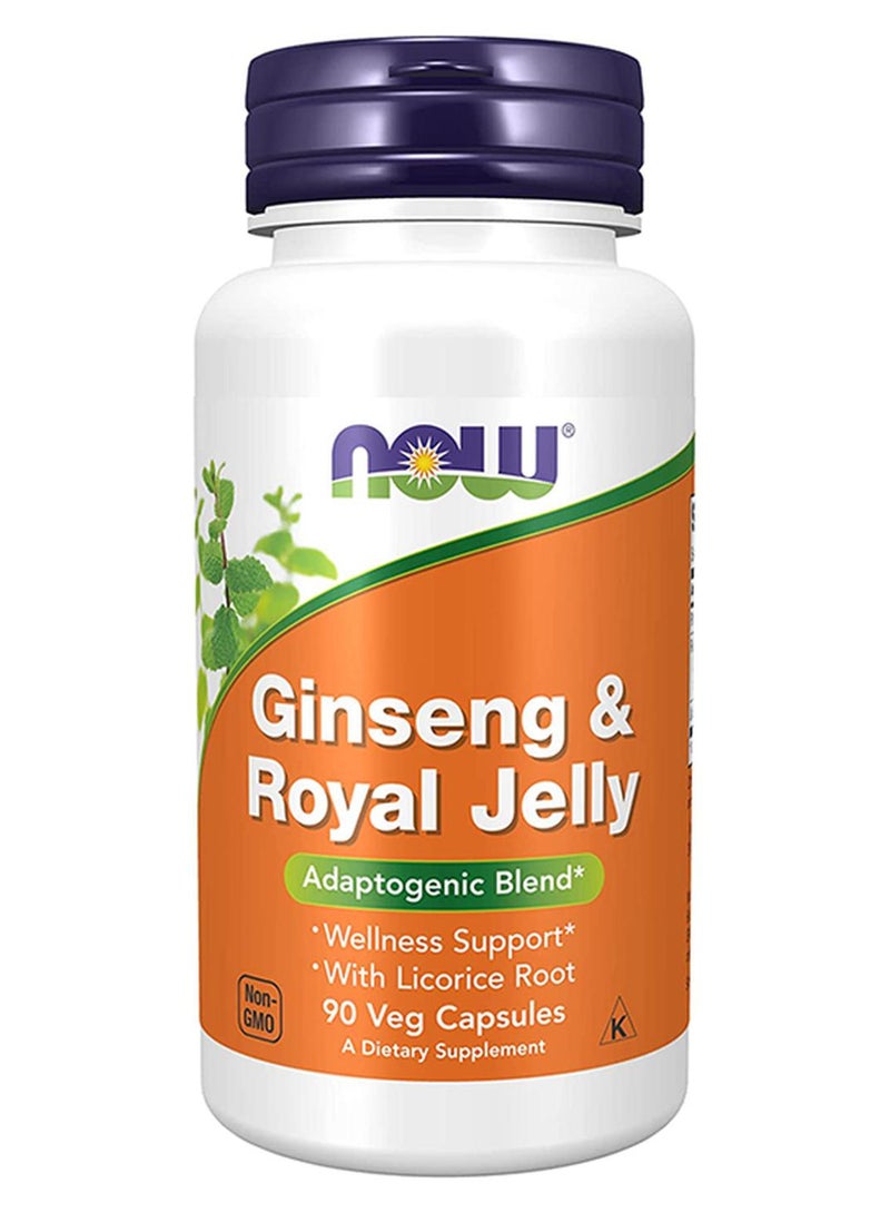 90 كبسولة من الجينسنغ وغذاء ملكات النحل