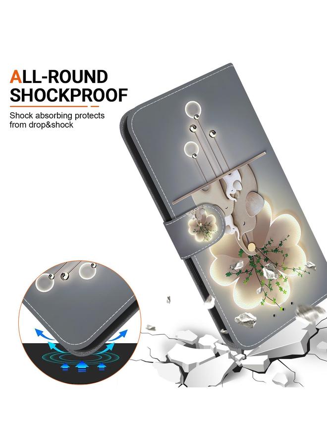 S-TOP Case For iPhone 16 Pro Crystal Texture Colored Drawing Leather Phone Case - Image 5