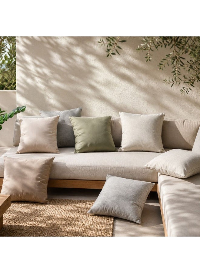 DANUBE HOME Toss Pillow Canvas Sand 45x45cm, Beige/Brown, Mackintosh, Outdoor Toss Pillow For Garden Seating, For Garden, Poolside, Patio And Family Outdoor Use - Image 4