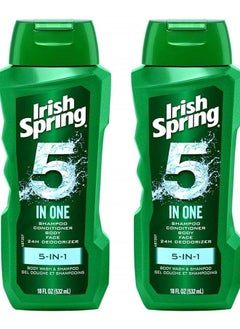 5-in-1 Shampoo, Conditioner, Body Wash, Face Wash and Deodorizer, 18 oz (Pack of 2)