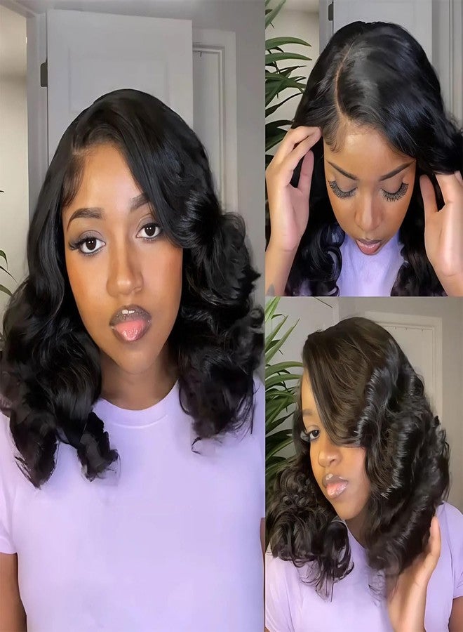Ugrace Hair Bouncy Loose Wave Wig Human Hair Wigs for Black Women Glueless Wig Human Hair Pre Plucked Pre Cut 6X5 Loose Body Wave Lace Front Short Bob Wig Ready to Wear Wigs Glueless Human Hair - Image 2