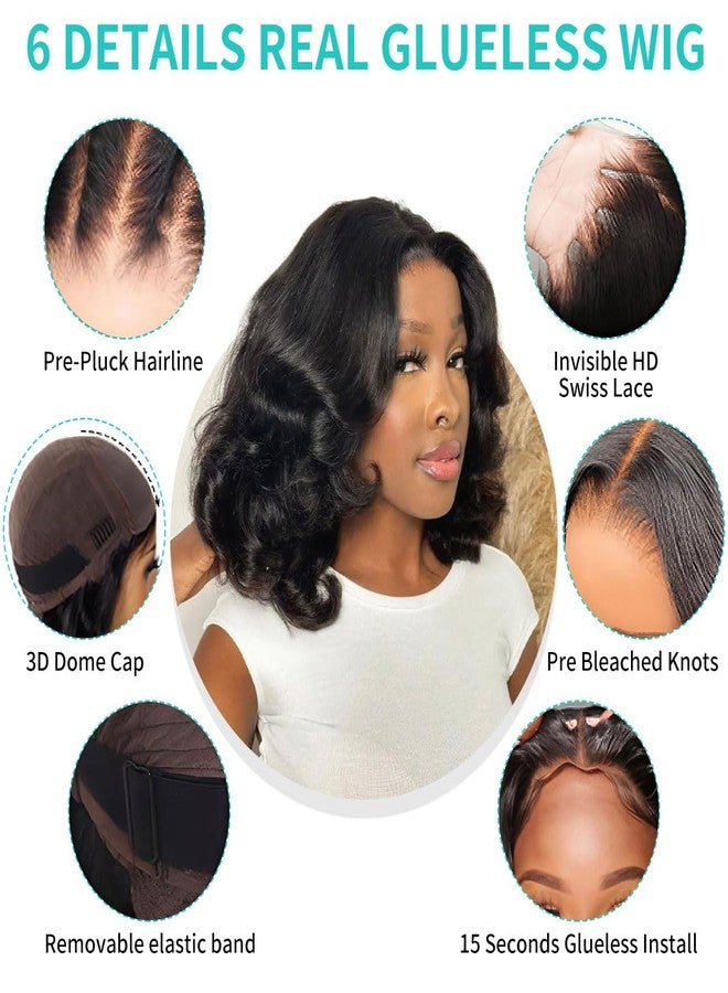Ugrace Hair Bouncy Loose Wave Wig Human Hair Wigs for Black Women Glueless Wig Human Hair Pre Plucked Pre Cut 6X5 Loose Body Wave Lace Front Short Bob Wig Ready to Wear Wigs Glueless Human Hair - Image 3