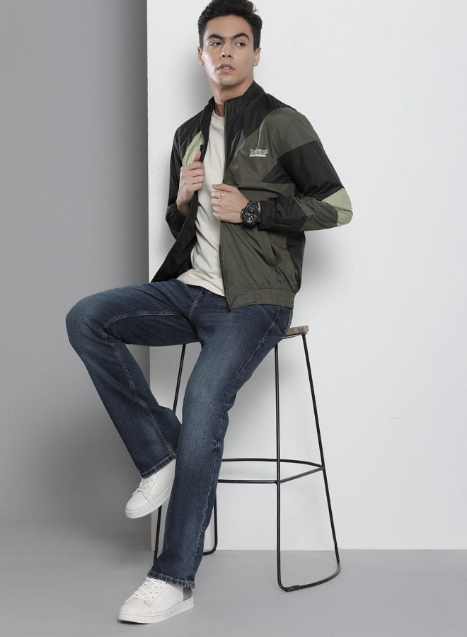 The Indian Garage Co Men Regular Fit Printed Round Neck Long Sleeves Windcheater - Image 4