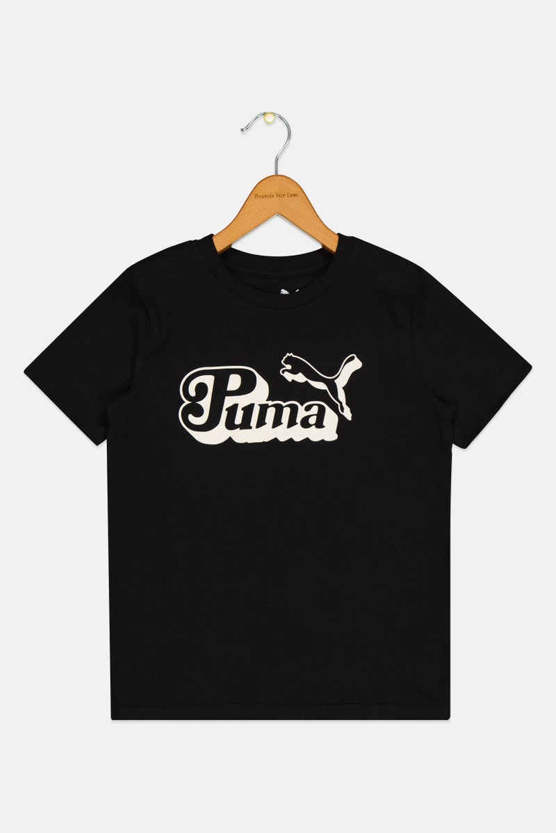 PUMA تي شيرت تدريب قصير الأكمام للأولاد، أسود - Image 2