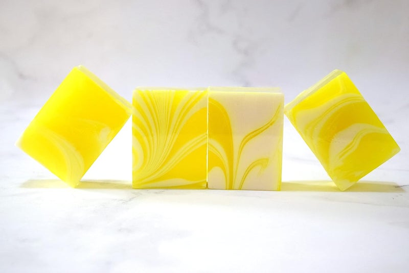 Soapy Twist Swirling Bathing Bars Pack of 3 Soap Bar Lemon - Image 2