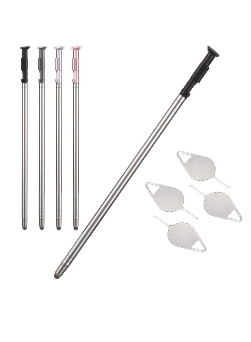 KASTWAVE Stylus Pen, 4 Pcs Touch Screen Pen Stylus Pencil with Touch Function & 4 Pcs Card Eject Pins, Replacement LCD Screen Touch Pen for LG Stylo 5, Q Stylus, Q Stylus+, Q Stylus Plus, Q720 Etc. - Image 1