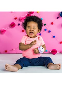 Bright Starts Bright Starts Rattle & Teethe Wrist Pals Toy, Unicorn & Llama, Newborn+, 2 Count  - Image 2