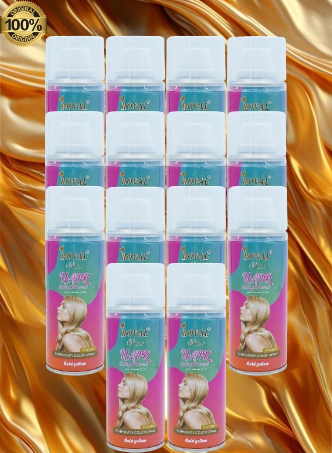 ROVAL 14 Pieces Roval Temporary Hair Color Spray Gold Yellow  - Image 1