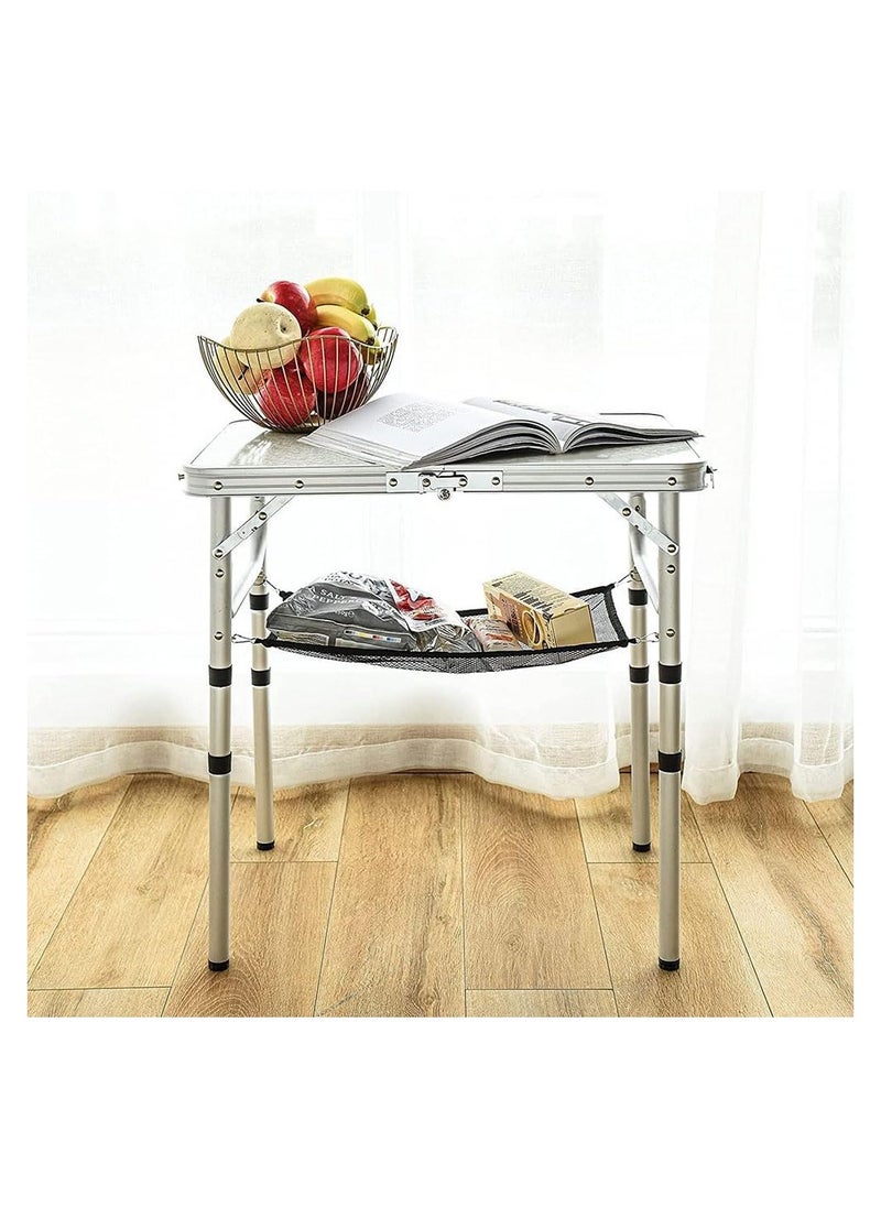 Cool Baby Style Camping Table for Picnic,Adjustable Height Side Tables for Home Kitchen Garden,Portable Aluminum Small Picnic Folding Table  - Image 5