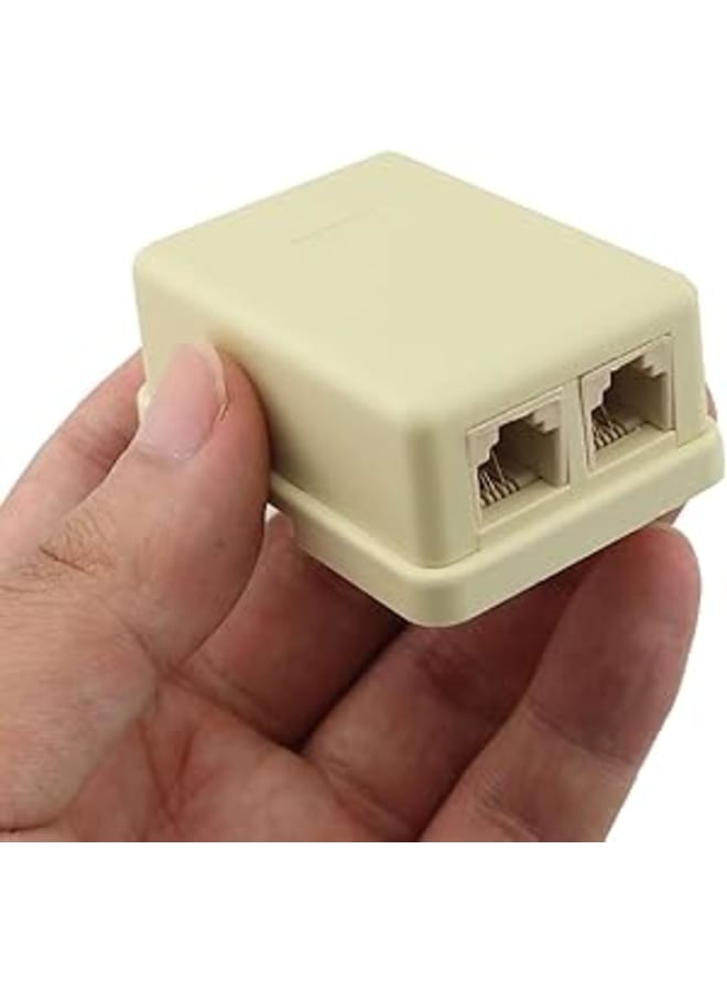 RJ11 Telephone Dual Port Surface Mount Box (2PCS)