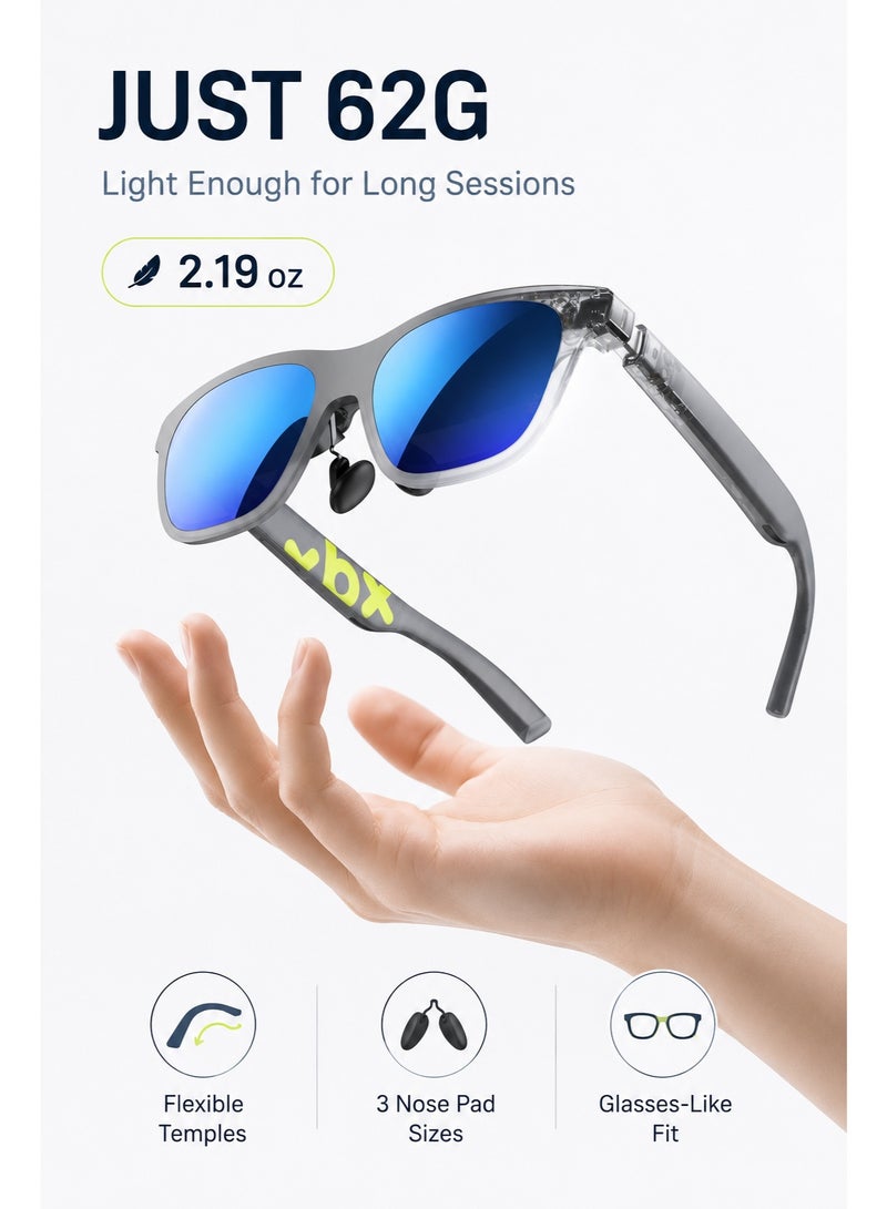 XREAL xbx a01+ AR Glasses, 147-Inch Portable Display, 62g Ultralight, 1080p Micro-OLED, 120Hz, HDR10, 1600 Nits, USB-C DP for iPhone 15/16/17, iPad, Android, Steam Deck, ROG Ally, Mac & PC - Image 5