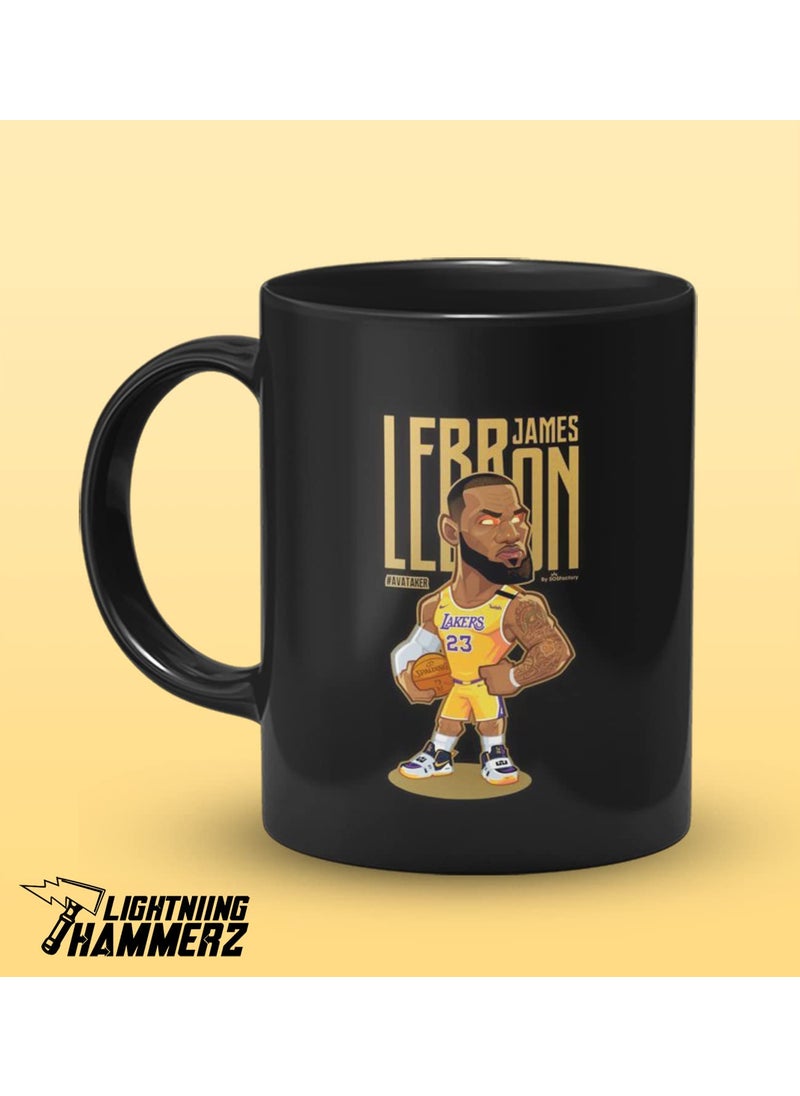 LIGHTNIING HAMMERZ LIGHTNIING HAMMERZ Lebron James Printed Coffee Mug Basketball Print Coffee Mugs 330ml Microwave Dishwasher Safe  - Image 2