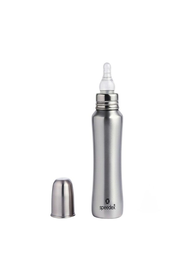 Speedex Stainless Steel Baby Feeding Bottle Stainless Steel Baby Feeding Bottle with Internal ML Marking (Silver, 240 ml) - Image 1