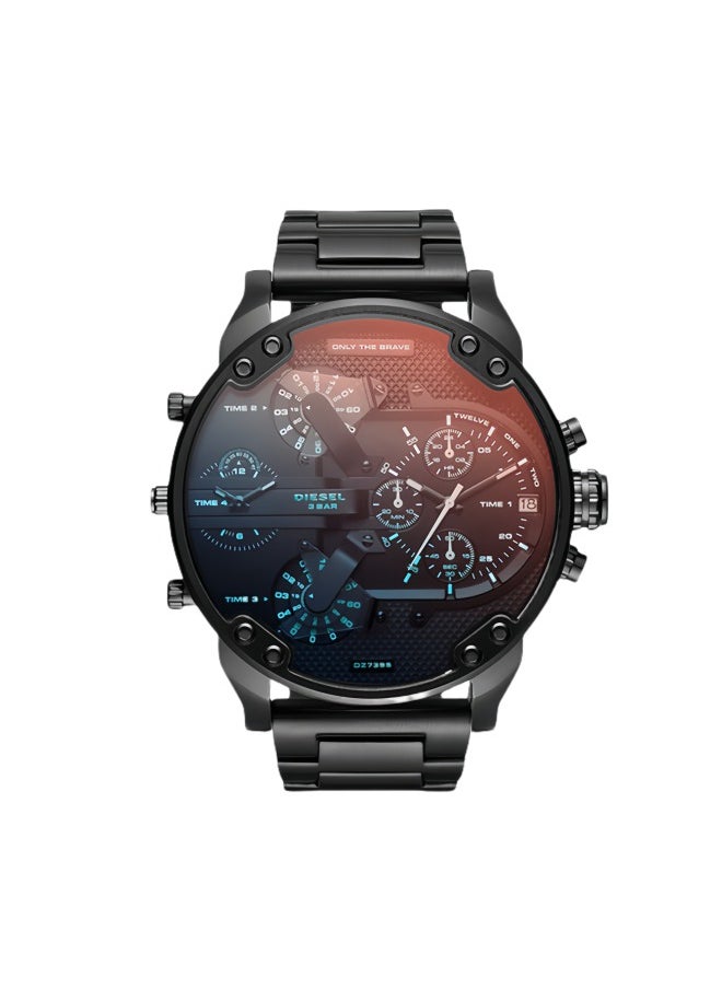DIESEL Men's Mr Daddy 2.0 Round Shape Stainless Steel Chronograph Wrist Watch 55 mm - Black - DZ7395  - Image 1