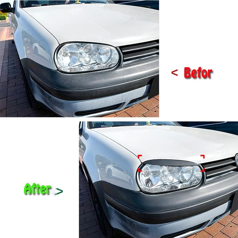 QASULER Headlight Eyebrow Eyelids Cover Trim - Image 3