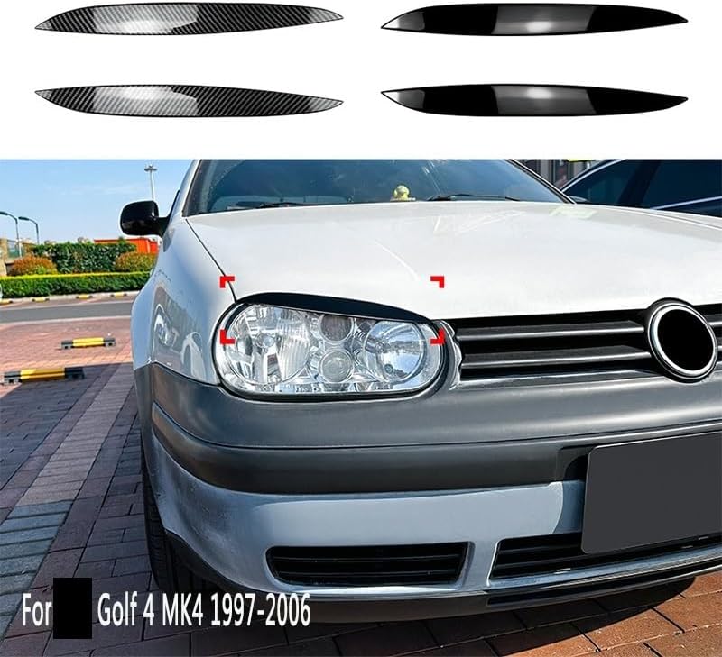 QASULER Headlight Eyebrow Eyelids Cover Trim - Image 2
