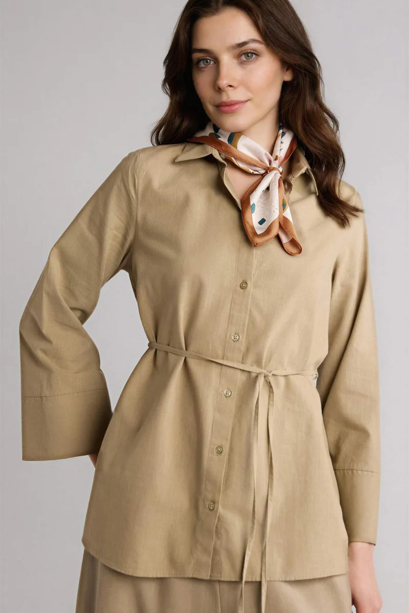 ديفاكتو Regular Fit Long Sleeve Tunic