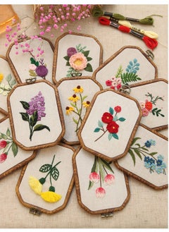 Excefore 3 Pack Embroidery Starter Kits Three-Dimensional European-Style Flowers and Plants, Cross Stitch Kit for Adults Beginners  - Image 5