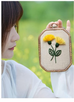 Excefore 3 Pack Embroidery Starter Kits Three-Dimensional European-Style Flowers and Plants, Cross Stitch Kit for Adults Beginners  - Image 3