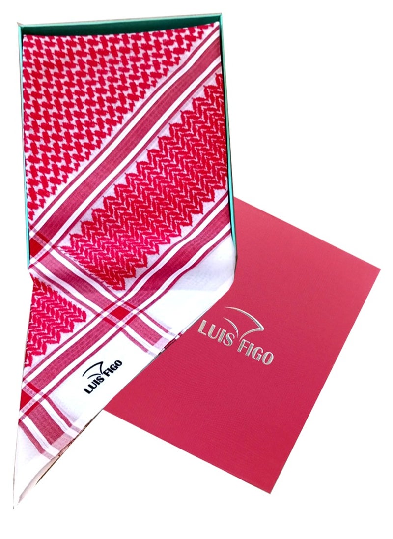 LUIS FIGO Luis Figo Casual Shemagh Red And White Excellent Material 