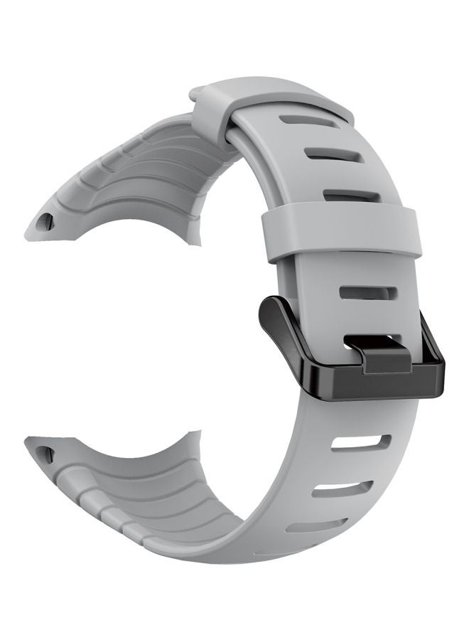 NIBEMINENT Silicone Buckle Watchband For Suunto Core Series Grey  - Image 1