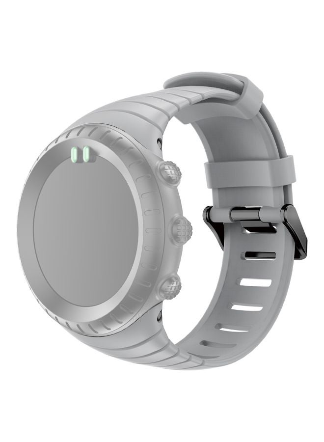 NIBEMINENT Silicone Buckle Watchband For Suunto Core Series Grey  - Image 3
