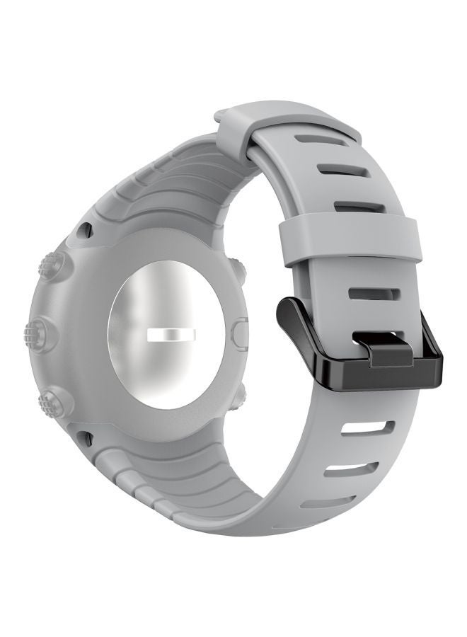 NIBEMINENT Silicone Buckle Watchband For Suunto Core Series Grey  - Image 4