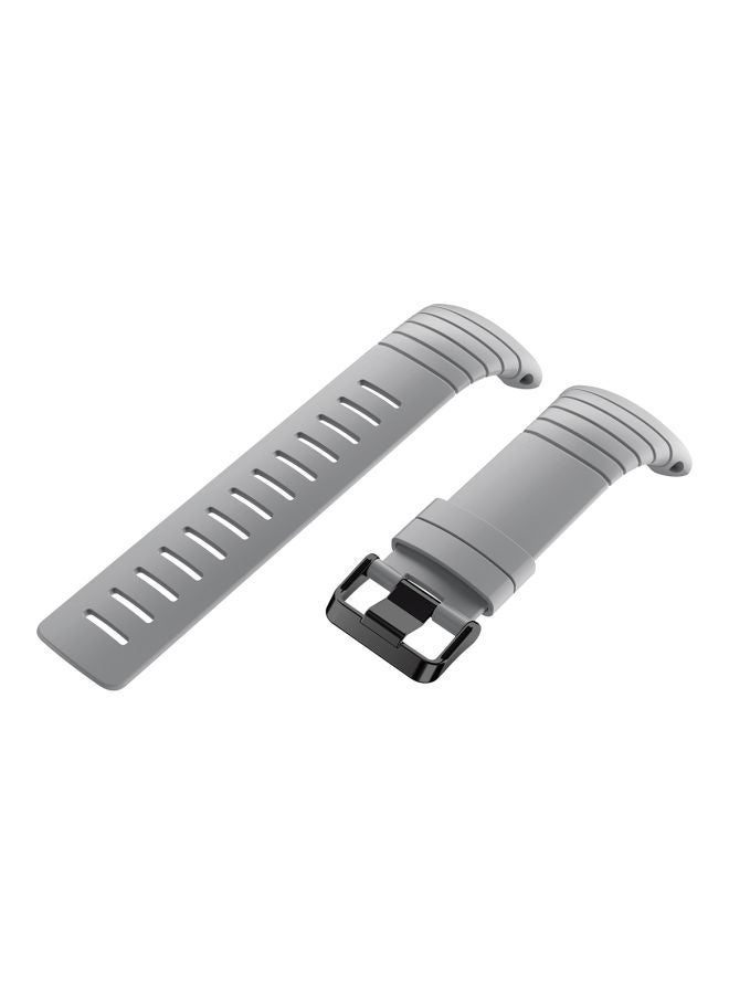 NIBEMINENT Silicone Buckle Watchband For Suunto Core Series Grey  - Image 2