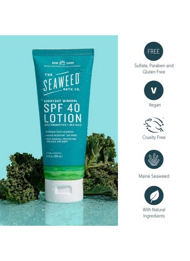 Everyday Mineral Spf 40 Broad Spectrum Sunscreen Lotion 3.4 Ounce Nutrientrich Seaweed Aloe Avocado Oil Vegan Paraben Free - pzsku/ZE6DBD75BAA492E41FE98Z/45/_/1661189711/585e0335-3284-41d6-b890-f1b1e30f7ca4