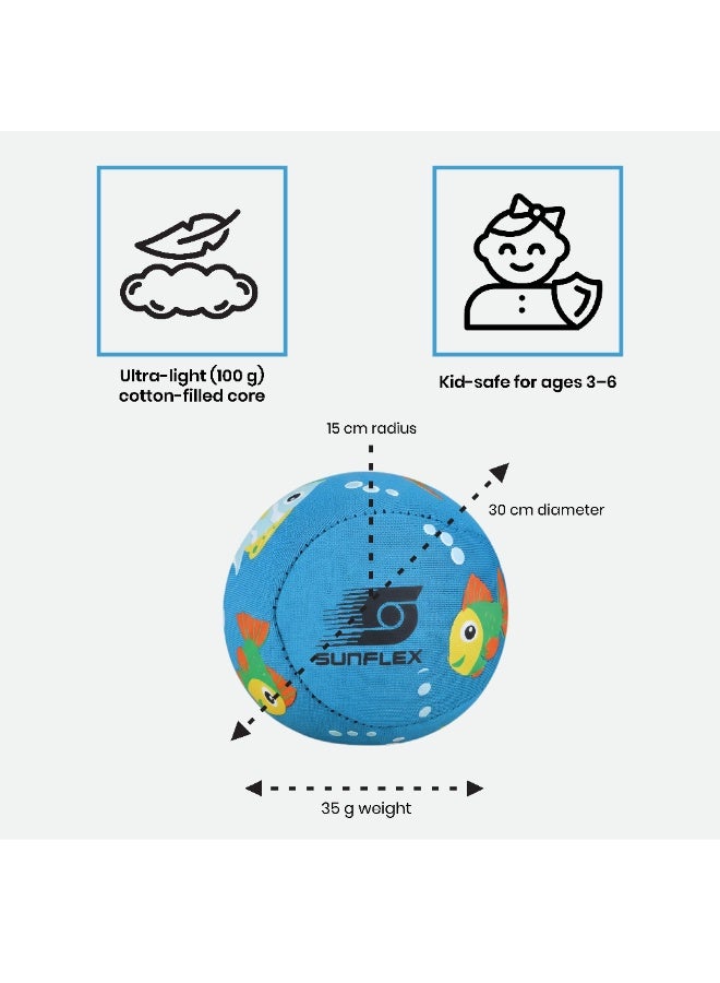 صنفليكس كرة سوفتبول كبيرة الحجم من صن فليكس، مصنوعة من النيوبرين الناعم، مناسبة للأطفال من سي وورلد، مثالية للرمي والتقاط الكرة واللعب في الماء والهواء الطلق. - Image 4