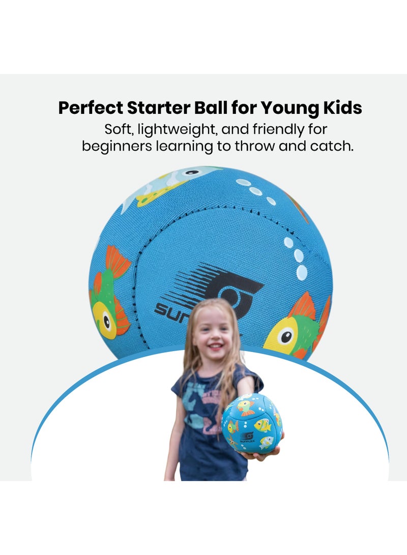 صنفليكس كرة سوفتبول كبيرة الحجم من صن فليكس، مصنوعة من النيوبرين الناعم، مناسبة للأطفال من سي وورلد، مثالية للرمي والتقاط الكرة واللعب في الماء والهواء الطلق. - Image 5
