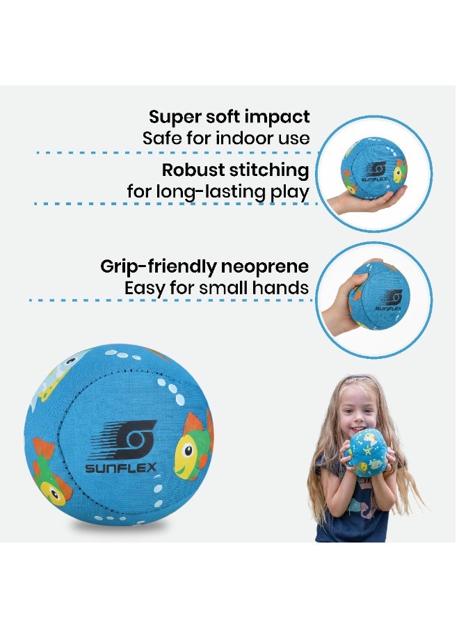 صنفليكس كرة سوفتبول كبيرة الحجم من صن فليكس، مصنوعة من النيوبرين الناعم، مناسبة للأطفال من سي وورلد، مثالية للرمي والتقاط الكرة واللعب في الماء والهواء الطلق. - Image 3