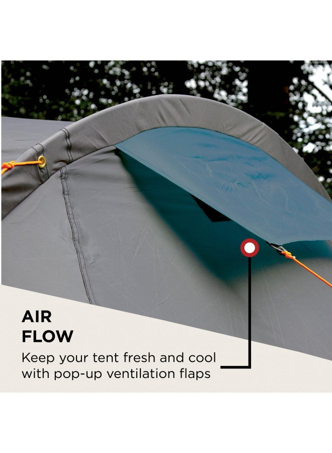 Coleman Cortes 3 Tent, 3 Man Tent, 1 Bedroom Camping Tent for 3 Person, Waterproof Thanks to 2000mm Water Column, Lightweight Tunnel Tent for Camping, Trekking or Festivals, with Sewn-in Groundsheet - Image 3